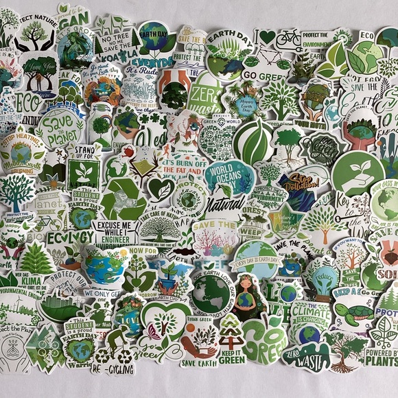 4 /💲20 🤑 25pc Eco nature earth recycle stickers - Picture 2 of 5